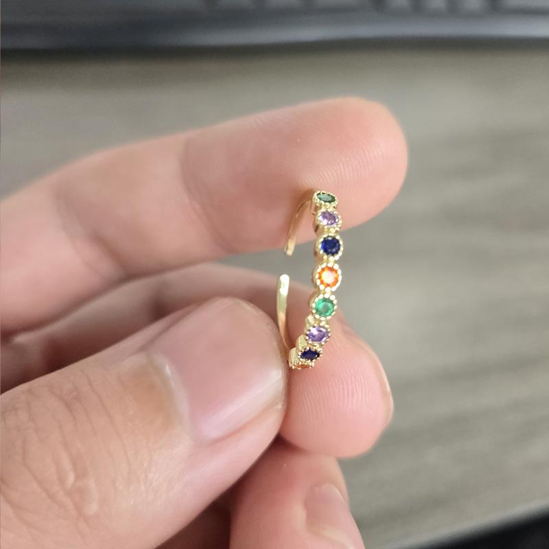 Minimalist Spring/Summer New Ring, Women's Coldness Style, Minimalist Luxury, Colorful Open End Ring