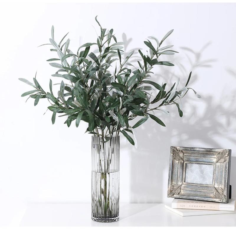 4-pronged Olive Branches, Fruit-free/fruit-bearing Artificial Flowers, Artificial Plants, Artificial Flowers for Home Decoration