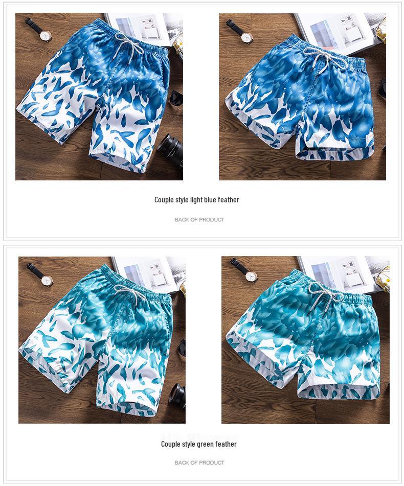 Men's Quick-Dry Beach Shorts: Fashion Print, Plus Size, Summer Seaside Style