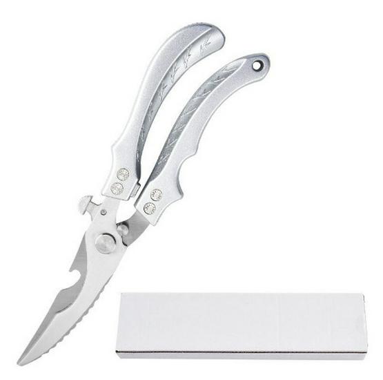 Multi-Functional Stainless Steel Kitchen Scissors - Strong Bone, Meat & Fish Cutter