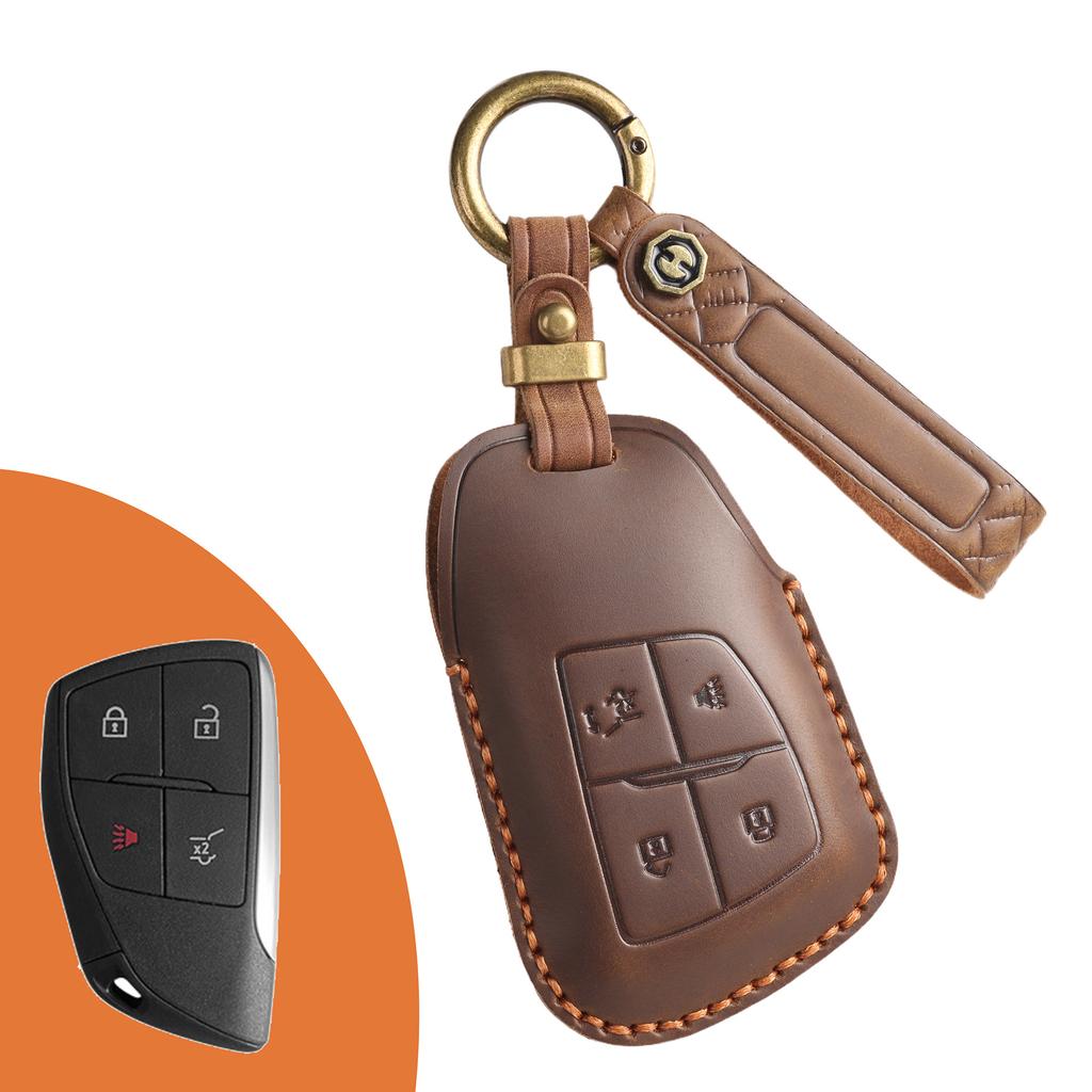 Retro Leather Key Cover for New Buick Envision High-end Leather Protection Car Key Protection Bag