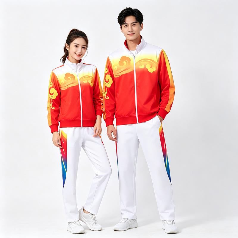Unisex Spring & Autumn Long-Sleeved Fitness & Dance Three-Piece Sports Suit Set