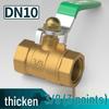 Heavy-Duty 1/2" Brass Ball Valve for Air and Water Pipes, Internal/External Thread