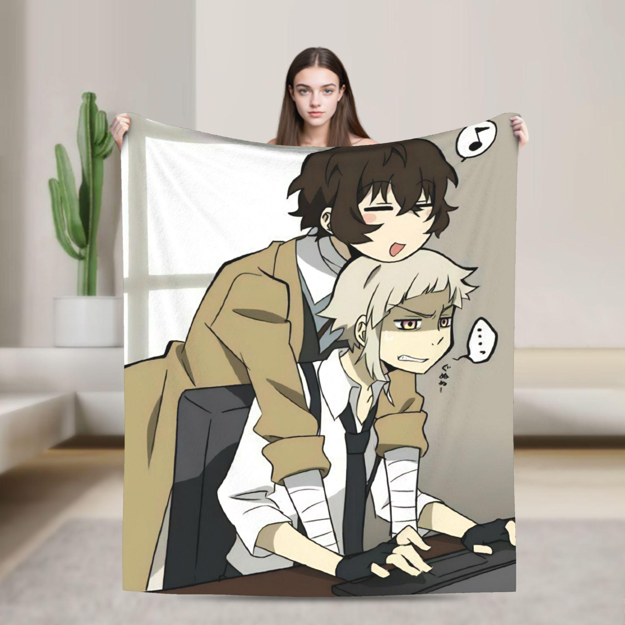 

Bungo Stray Dogs Rampo Blankets Flannel All Season Multifunction Warm Throw Blanket for Home Office Rug Piece 75x90cm