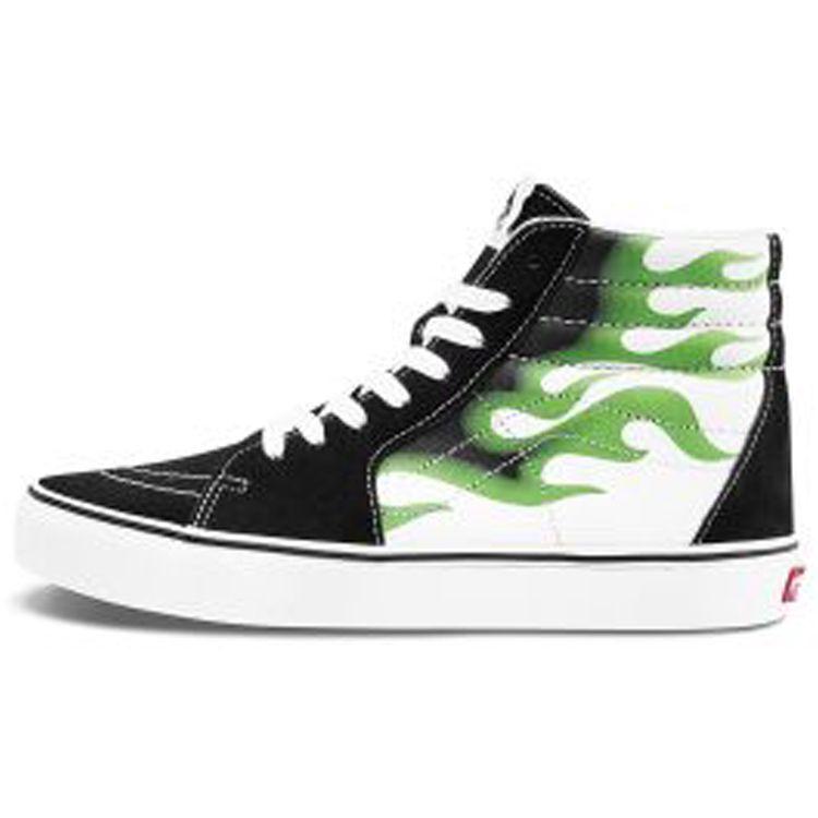 

Черно-белые кроссовки унисекс Vans Sk8-Hi Flame True-White VN0A4U3CXEY