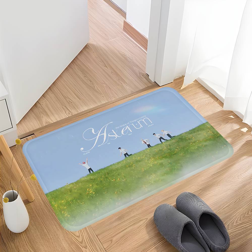 Kpop P-PLAVE Floor Mat Non-Slip Laundry Room Mat Laundry Decor Balcony Child Living Room Bedside Mats