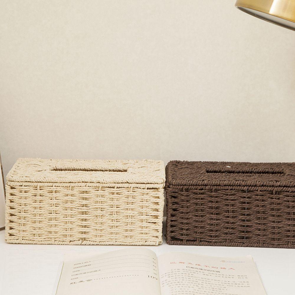 Home Rustic Car Organizer Natural Tissue Holder Paper Towel Dispenser Napkin Box Wipes Storage Case