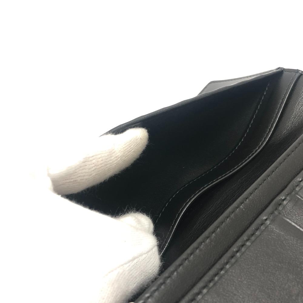 Dior Punching of League Bifold Long Wallet Leather Black/SilverHardware