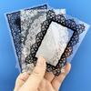30pcs/pack Unrepeated Patterns Vintage Lace Stickers Black Ink White Ink Various Lace Boarder Sticker Card Journal Scrapbooking