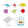 155-Piece Wooden Tangram Puzzle: 3D Geometric Shapes for Early Education and Creativity