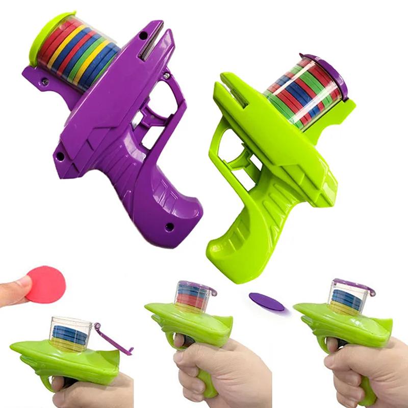 Funny Cat Toys Creative Turnip Gun With 15Pcs Reusable Foam Disc Pet Hunting Interactive Toy Dog Cat Pet Supplies