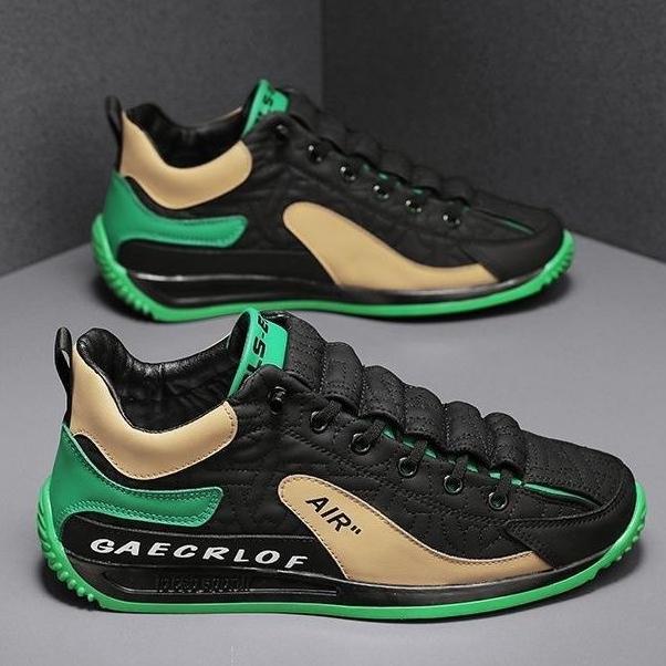 Zapatillas de deporte para hombre, suela suave, zapatos para correr, moda informal, cuero de microfibra, altura superior, zapatos aumentados