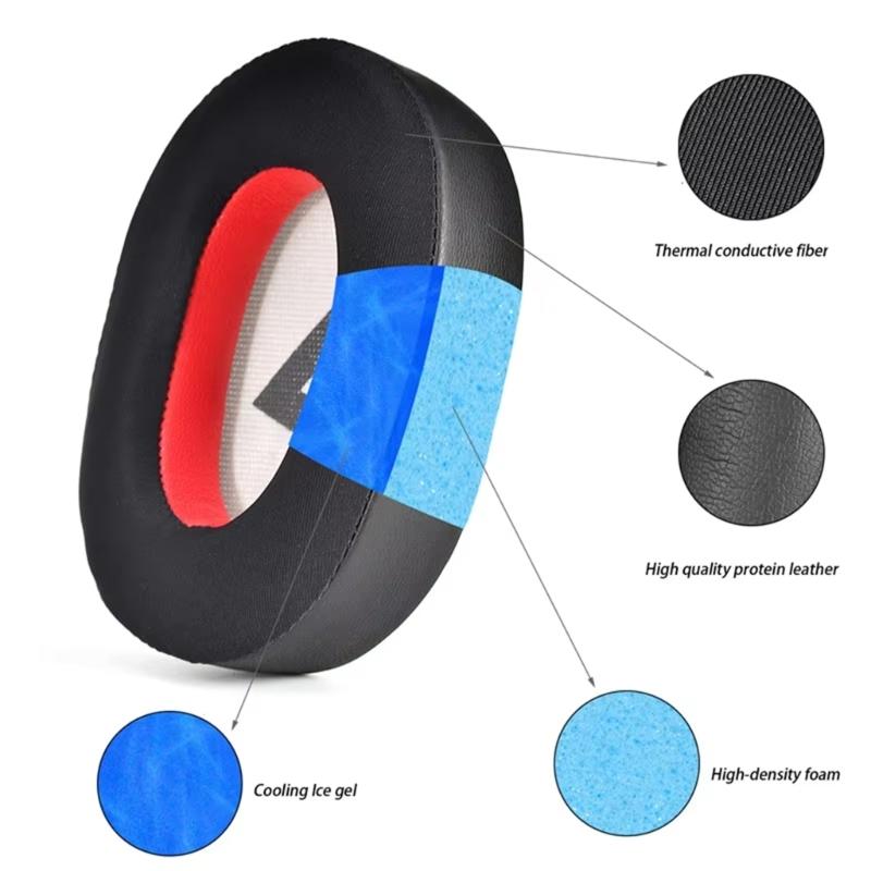 Gel Ear Cushions Replacement For 8200UC Headphones Sleeves Comfort and Noise Isolation