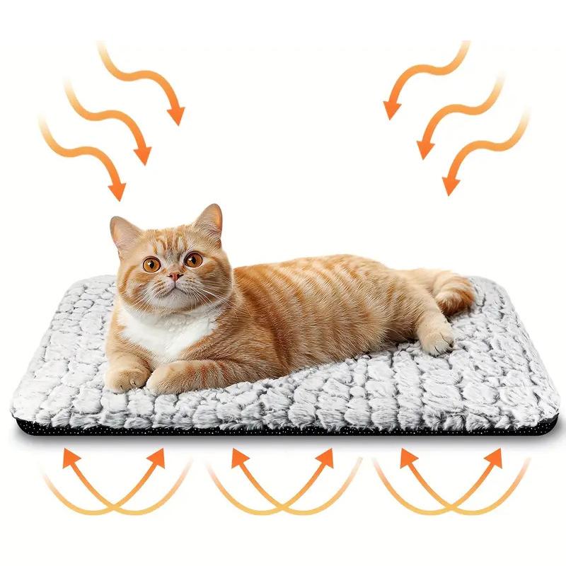 Cozy Comfortable Self-Heating Pet Pads Non-Slip Removable Washable Indoor Outdoor Sleeping Wram Fleece Cat Bed Cama Para Gatos