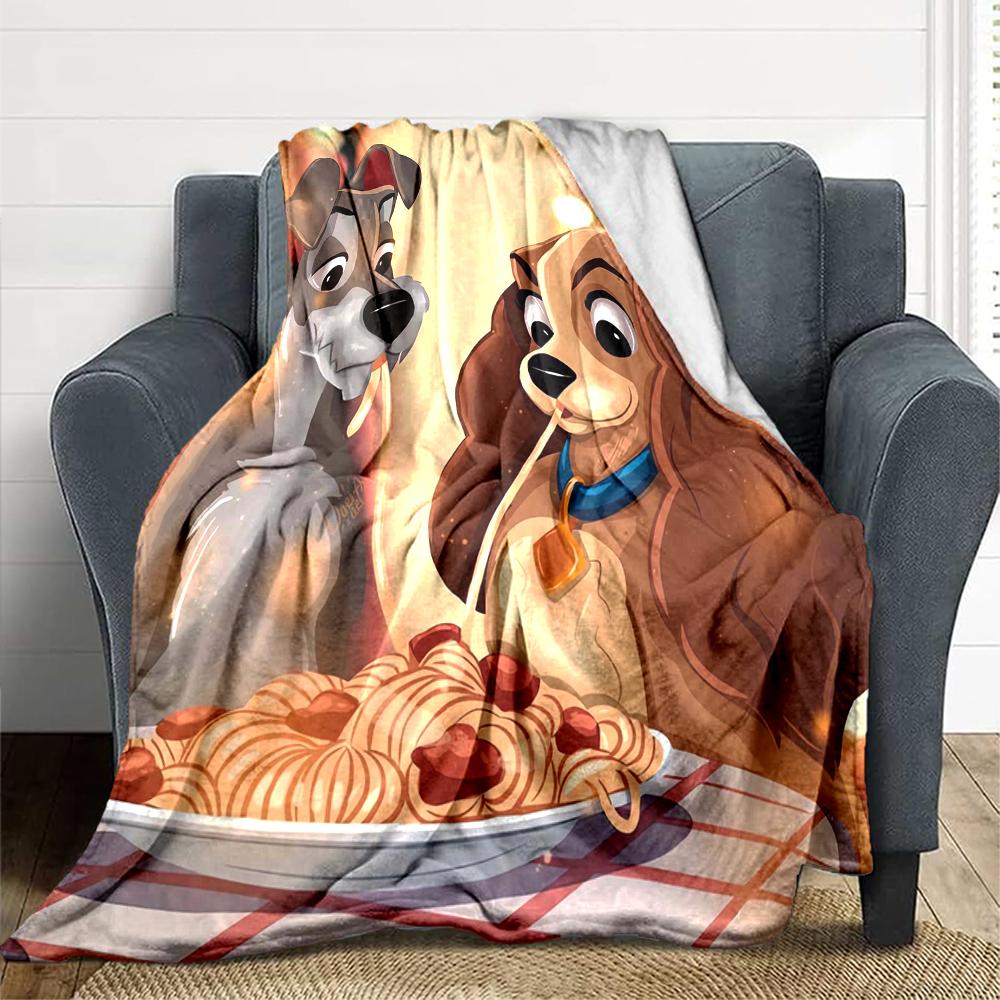 1Pc Dogs Spaghetti Together Blanket Soft And Comfortable Casual Warm Camping Travel Christmas Halloween Xmas Gift M924285