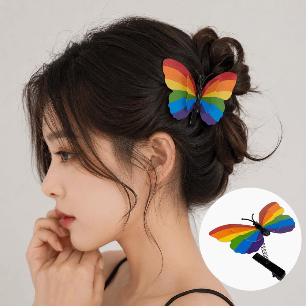10Pcs/Set Portable Butterfly Hair Clip 3D Butterfly Hair Accessory  Dance Event