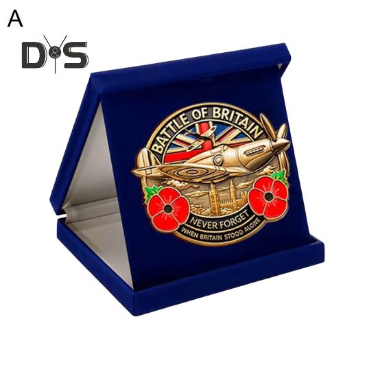 Battle of Britain Commemorative Badge 1940-2024 Battle of Britain Never Forget Collection Coin Alloy Medal Soldiers Keepsake Gift
