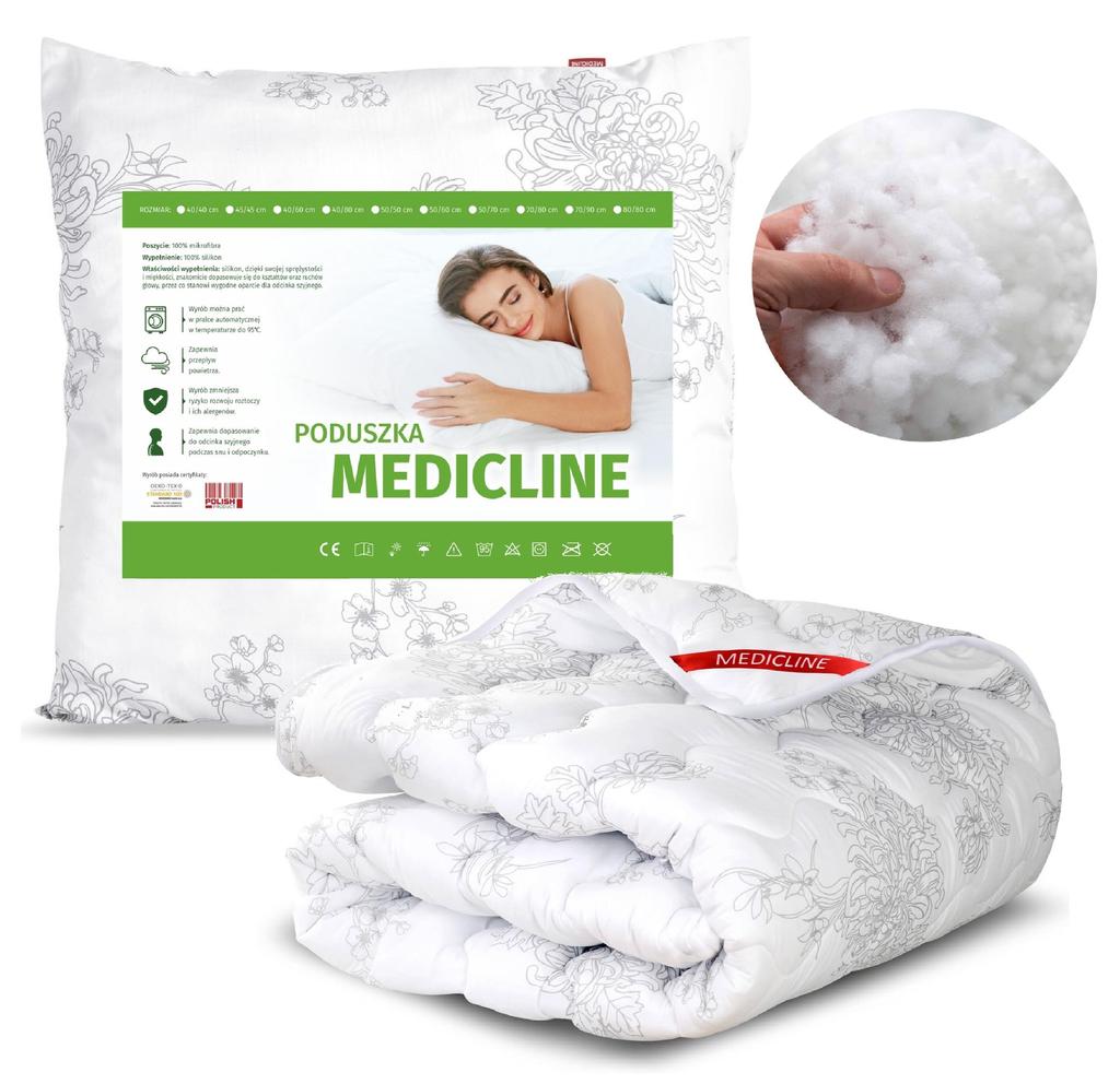 Yastık + yorgan seti tüm yıl boyunca beyaz mikrofiber beyaz çiçek desenli
