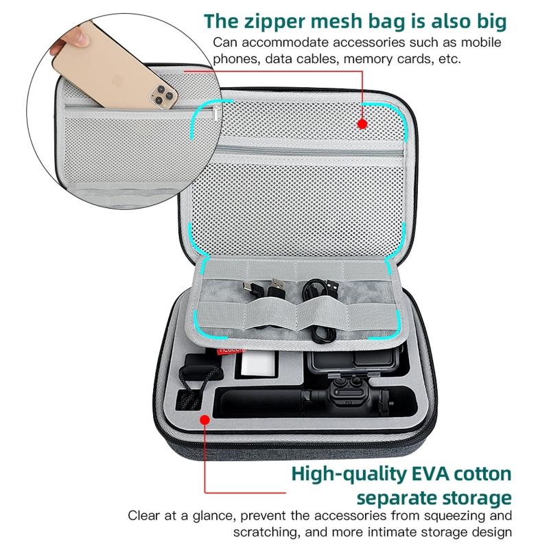 Storage Handbag Travel Carrying for Case Pouch Hard EVA for  Shock-proof Bag for  Action 2 Sports Camera Accessorie