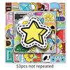 53PCS Waterproof VSCO Cartoon Stickers for DIY Phone Cases and Luggage
