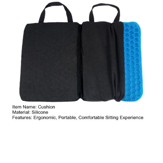 Gel Technology Seat Cushion Ultimate Comfort Ergonomic Design Travel Cushion Foldable Portable Breathable Sitting Cushion for Airplane Stadium Camping