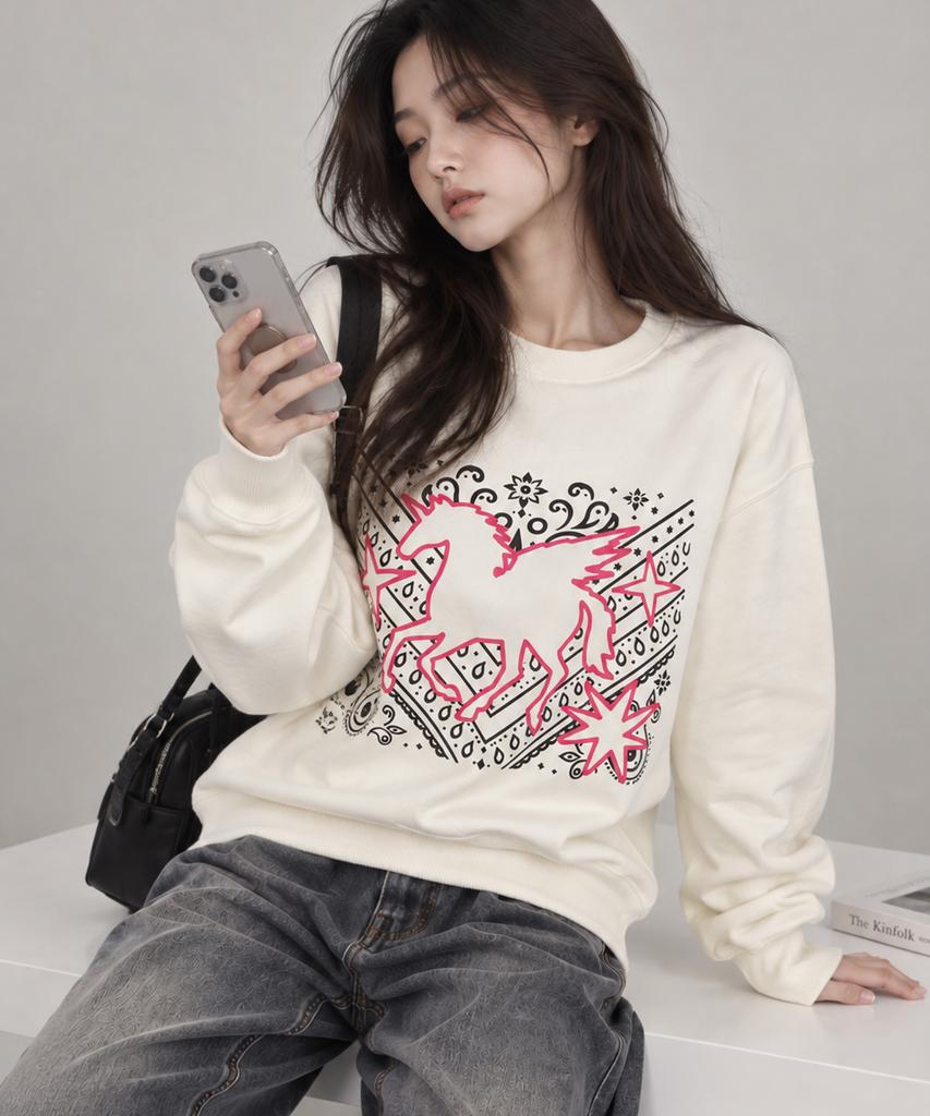 DOTON Pegasus Flight Sweatshirt (Black)