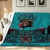 Vintage Vancouver Grizzlies Print Flannel Blanket High Quality Warm Comfortable Cover for All Seasons Perfect for Gifts Home Decor