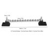 Terminal Bus Bar Power Distribution Terminal Block Wire Screw Electrical Grounding   Block for Cars Boats Yachts Pickup Trucks  