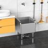 Chiuvetă de serviciu din oțel inoxidabil 45x41x55cm – Chiuvetă comercială pentru mopuri pentru spălătorie, cameră de curățenie, atelier, bazin de serviciu pentru mopuri de podea