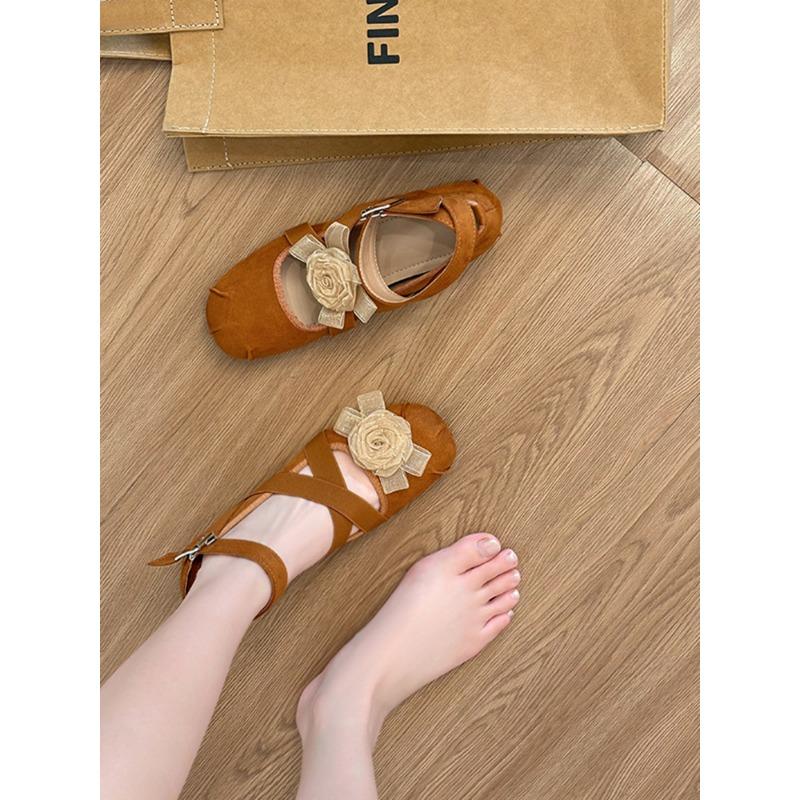 

Ретро кожаные балетки из овчины с цветком, женские туфли-лодочки с неглубоким вырезом и внутренней платформой, женские туфли Мэри Джейн 40