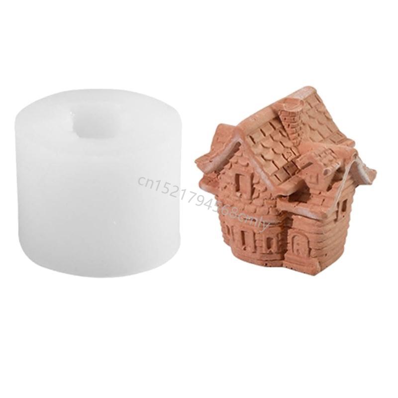 Flying House Silicone Molds Ornament Succulents Molds Small House Resins Moulds 6XDE