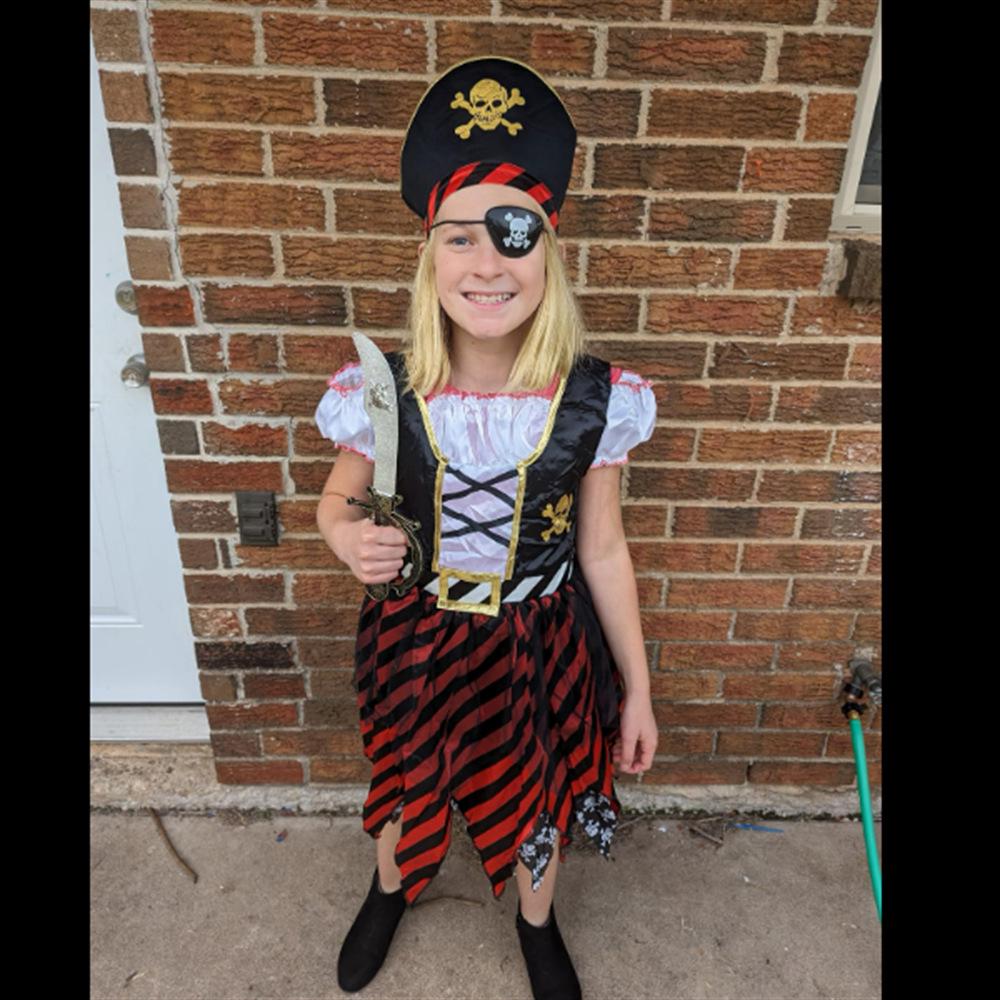Captain Jack Sparrow Pirate Costume for Kids - 3-Piece Halloween Cosplay Outfit