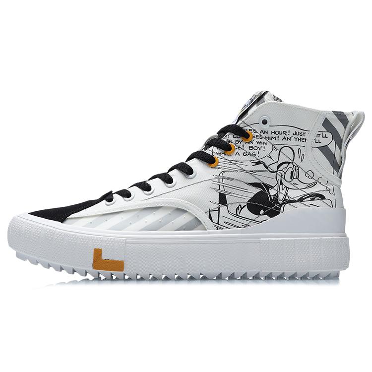 New LINING Classic Canvas Hi X Disney 'White Black' AGCR179-3