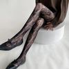 Womens Japanese JK Vintage Flower Jacquard Fishnet Tights Stockings Sexy Hollowed Out Lace Sheer Pantyhose Leggings