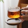Glacier Pattern Glass Tea Cups High Temperature Resistant Water Cups Stylish Coffee Cups  Office