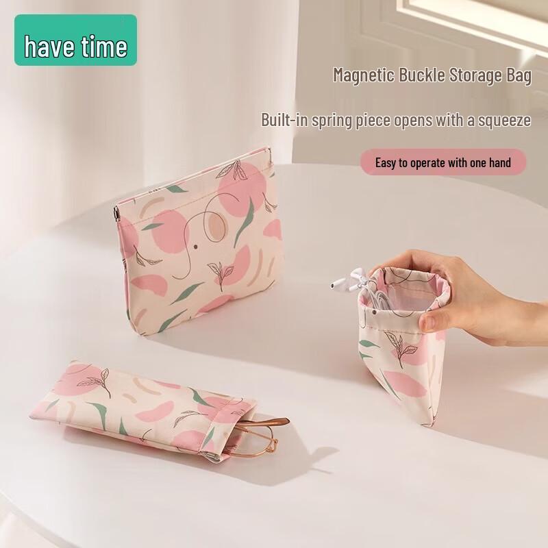 Portable Automatic Spring Closure Organizer Pouch