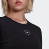 Adidas Logo Print Short Sleeve Round Neck T-Shirt Women Tops Black HB6074