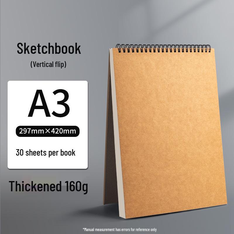 Dětský kroužkový skicák A4: Silné prázdné stránky pro kreslení a umění