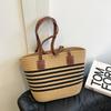 Bohemian Woven Straw Tote Bag Large Capacity For Casual Beach Day Travel