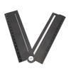 Aluminium Multi-Lineal Multifunktionaler Winkelmesser zum Zeichnen von Kreisbögen und Parallellinien