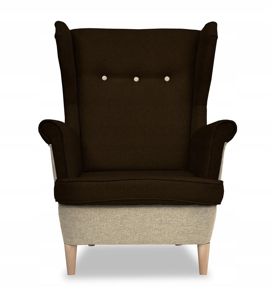 Fotel uszak ARI DUO skandynawski Family Meble piaskowo brązowy beżowy