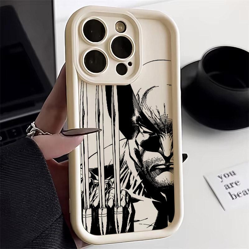 Marvel Wolverine Kunst Handyhülle Für iPhone 17E 11 12 13 14 15 16 17 Pro Max Fundas 17 Air Plus 16e 13 Mini Silikon Rückseite