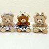 Cute Bear Keychain Cartoon Stuffed Dolls Kawaii Plush Bear Pendnat  Backpack Decor