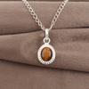 Yellow Tiger's Eye Gemstone Jewelry, 925 Solid Sterling Silver Jewelry, Handmade Pendant Gift For Women