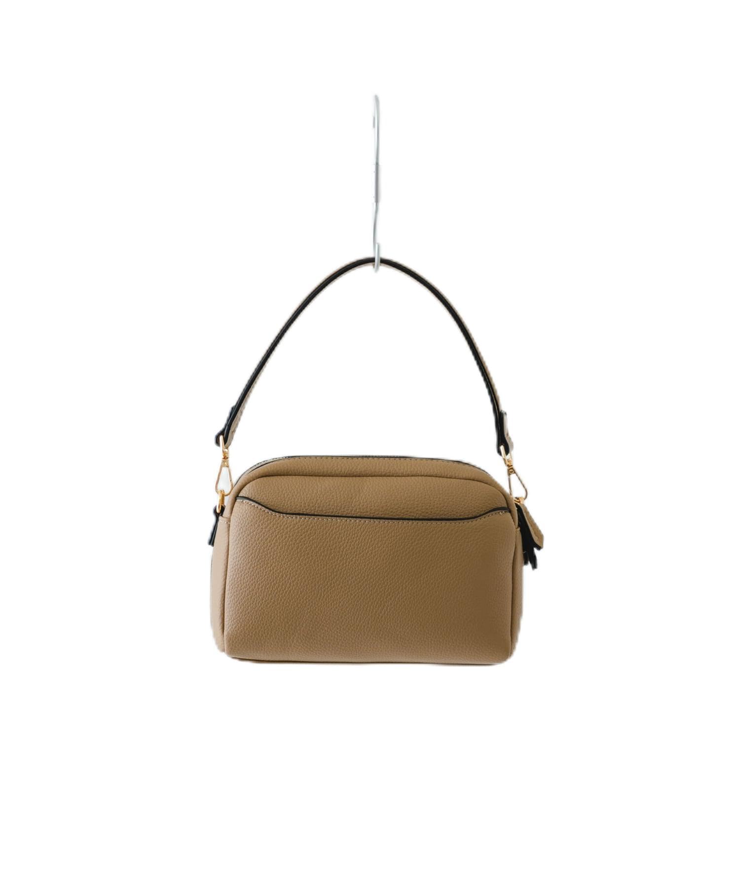 

Rodesco Women s Front Pocket Shoulder Bag, XXA6-2AW2411, Beige