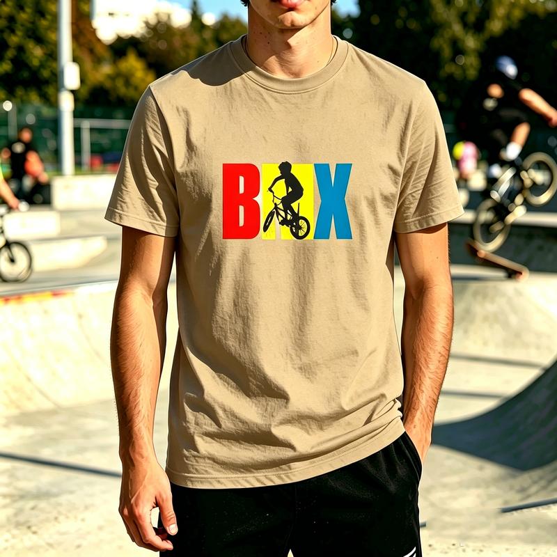 Trendy BMX Graphic TShirts for Teen Boys Comfortable Crewneck Short Sleeve Tees Casual Summer Tops Streetwear Fashion