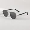 Retro Hong Kong Style Polarized Metal Sunglasses - Versatile High-End Streetwear