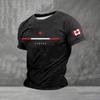 Men's Canadian Football Graphic Short Sleeve T-Shirt for Fan Celebration Breathable Cotton Neck