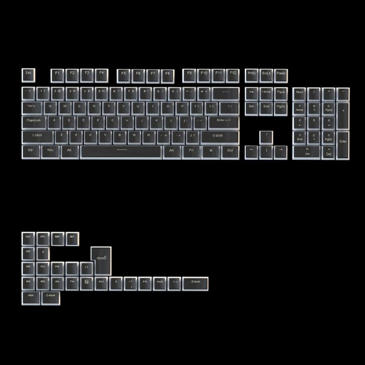 130Keys PBT Keycap Pudding OEM Profile Backlit for RGB Mechanical Keyboard
