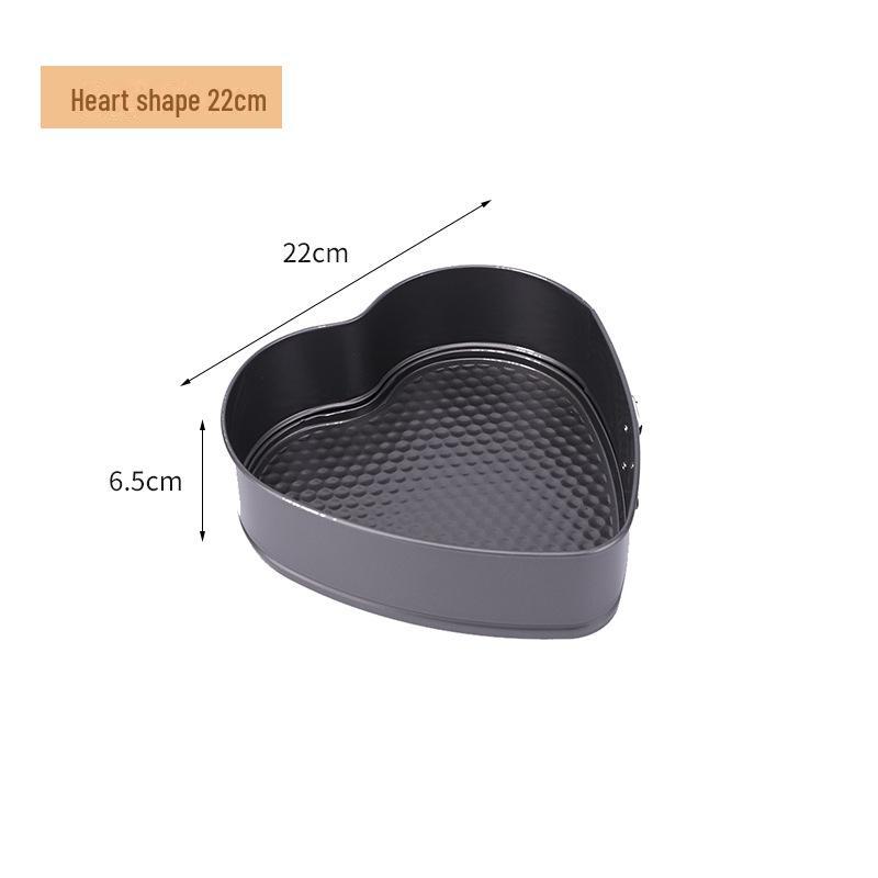 Cross-Border Cake Mold: Round/Square, Non-Stick, High Temp Resistant, Easy Clean, Removable Bottom, Secure Buckle
